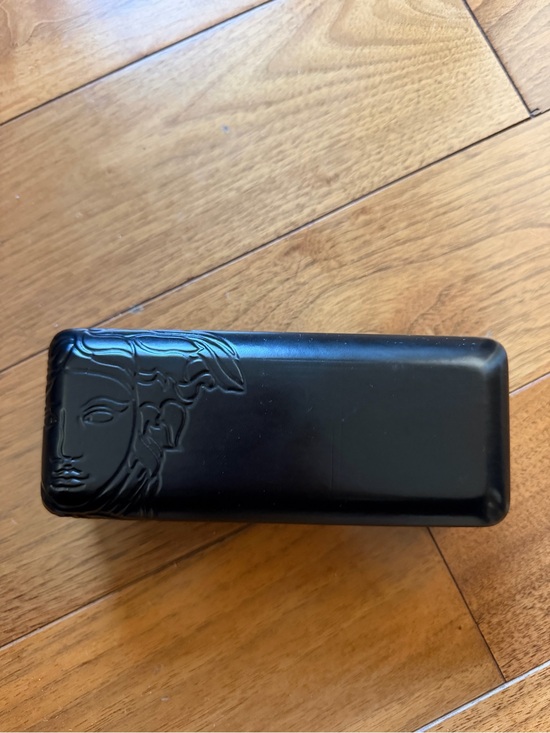 Versace Accessories - Vintage Gianni Versace Black Hard Clamshell Glasses Case Embossed Medusa Head